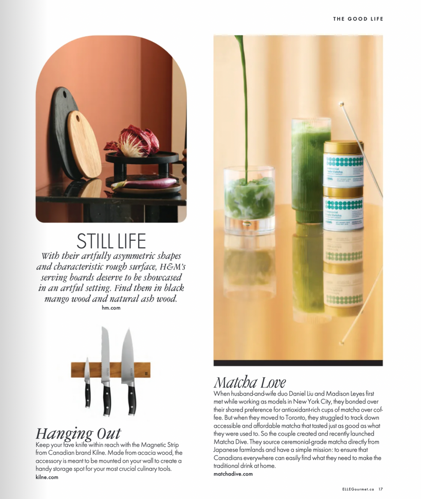 Elle Gourmet shares the story of Matcha Dive in their Fall / Winter 2022 Issue