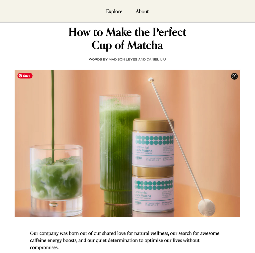 Founders Madison and Daniel Share How to Make the Perfect Cup of Matcha on Vitruvi